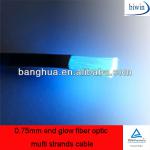 0.75mm end glow fiber optic multi strands cable LCV-750-25