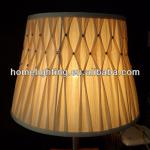 Ivory Pinched Pleat Lamp Shade With Bead ,SC-7585-SC-7585