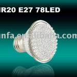 HR20 E27 78LED 60LED 230v 120v E14 B22 LAMP CUP home lighting RGB-HR20 E27 78LED