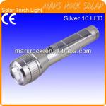 10 High Light LED Solar Torch Light (Siliver)-MR-FL9960