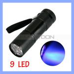 Ultra Violet 9 LED UV Flashlight 395-400 nm Torch-ULD-09