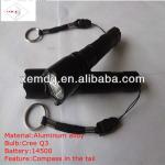 Super Bright 14500 Cree Q3 Led Flashlight with compass-1589