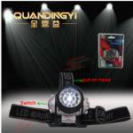 2014! SILVERY LED HEADLAMP WITH HEAD STRAP FOR CAMPING OUTDOOR HUNTING-19LED-HB