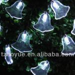 Solar Powered LED Christmas Bell Light. Hanging Xmas Decoration Light, IP44-BY-SLD-119