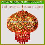 Best price red lantern 3w bulb led crystal pendant light for Festival-XL-CD-012