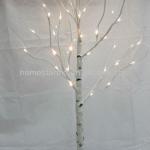 4FT B/O LED WHITE WOODLAND BIRCH TREE WITH TIMER-HS14-4FBTW-48WW