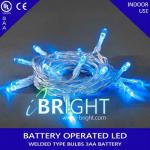 Welded LED battery lights , Christmas Battery operated led lights-BOW-25-3AA-PR