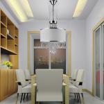 Kiara White Shade 4 light crystal chandelier-MD7938/4