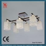 Hot modern glass ceiling lights/ceiling lamp with 6 heads9606/6-9306-6
