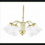 Germany 5 lite chandelier, alabaster glass, SN finish and pendant light-HD7805