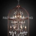 French vintage Bird Cage iron Chandelier D6001-6+6DR-D6001-6+6DR