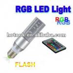 Cheaper price ! Cyclinder Crystal E27 3W 16 Color flash RGB LED Bulb Light-PN-SL8E27RGB