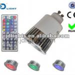 5w high quality IR Remote control LED spot lights-JD-GU10-5W-RGB