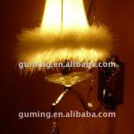 Modern Wall Lamp With Crystal and White Feather-GMMB1110-1