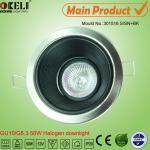 beam angel 45 degree deep cut hole 90mm halogen downlight GU10 Max 50w iron material-301516 S/SN+BK