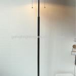 Plated Bronze with white fabric shade Floor lmp-FL6204BZ