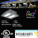 Totally New 130W DLC led canopy lights-RL-GAS-120W-CW-CR