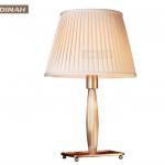 New Luxury Bronze Antique Classic Brass Table Light Copper Modern Table Lamp With Lampshade-T2807