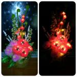 L18 New Style decorative handmade flowers table lamp light-L18