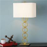 Classic Table Lamp with Aged Gold Steel Chain-