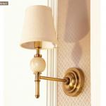 Brass Modern Wall Lamps With Fabric Shade Candle Sconces-B2907