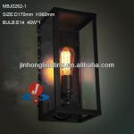 square black metal wall lamp,glass shade wall lamp,MBJ0262-1-MBJ0262-1