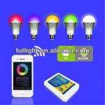 High power 9 W Smartphone multi color changing led light ,intelligent led light bulb ,Wifi led light bulb-Fut10B