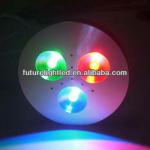 RGB 3x1W high brightness led cabinet light,color led puck light-FT-300-1W3-RGB