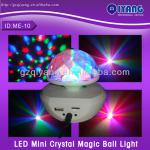 hot sell 3*1w RGB led crystal magic ball light with MP3 USB TF card-ME-10