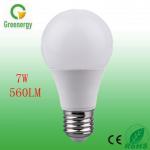 Greenergy 270 degree E27 Aluminum +Plastic body 560lm 7W LED Bulb amazing price-JY-A60-C7W