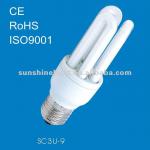 RoHS CE SGS 9MM 9W 3U ENERGY SAVING LIGHT BULBS-SC3U-9-9W