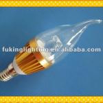 NEW product C35 E14 3w led ceramics milky candle light-Candle light FJ-C35-1X3WXXCV-3G01