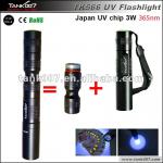 high power 3W 365nm UV aluminum flashlight 1*AAA battery TANK007 TK566-TK566 UV light