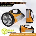 3+16+16 LED Rechargeable ABS Material Portable Torch Light-torch light(MF3651)