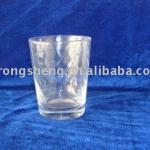 Etched Clear Glass Cup-