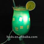 Cocktail Hurricane Table Lamp-BW-CLT