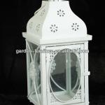 antique white metal hanging moroccan candle&amp;storm lantern-XY12245
