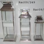 Stainless Steel lantern sets of 3pcs nickel plated, floor lantern, hotel lantern, decoration lantern-RAC09/248, RAC09/249 &amp; RAC08/250.