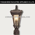 European style vintage lamp fixtures for house decor with seedy glass outside post lamps-DH-4063