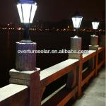 2.4w beautiful design high brightness outdoor overture JY-0012A-D-19W alnumium solar pillar light, with pir, CE, IP44-JY-0012A-D-19W