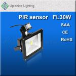 100-240v black case 50w high quality high power PIR sensor led floodlights-UP-FL50W-PIR