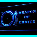 140073B Weapon Of Choice Rap Dj Mixer Rave Party Guitar Player LED Light Sign-100001B