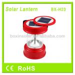 2014 New Camping red Solar hand Light led lighting With Double Solar Panel-BX-H23