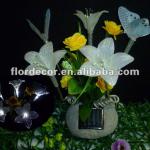 5 Led butterfly with flowers garden decorative solar fiber optic lights(SO4203)-SO4203