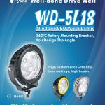 LED work light, LED machine work light, LED tractor light, LED mining light.-WD-5L18