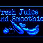 110242B Fresh Juice Smoothies Pineapple Organic Strawberry Tomato LED Light Sign 110064B