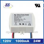 120VAC 24W 1A Dimmable LED driver by Triac & Electronic Low Voltage dimmers