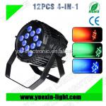 12pcs 4 IN 1 10w rgbw led par light IP65