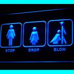 180062B Process Of Stop Drop Sexy Fantastic Fun Nightlife New Exhibit LED Light Sign 100001B