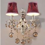 2013 Modern purple lamp shades lighting crystal wall sconce for the living room MD8740-L2 MD8740-L2